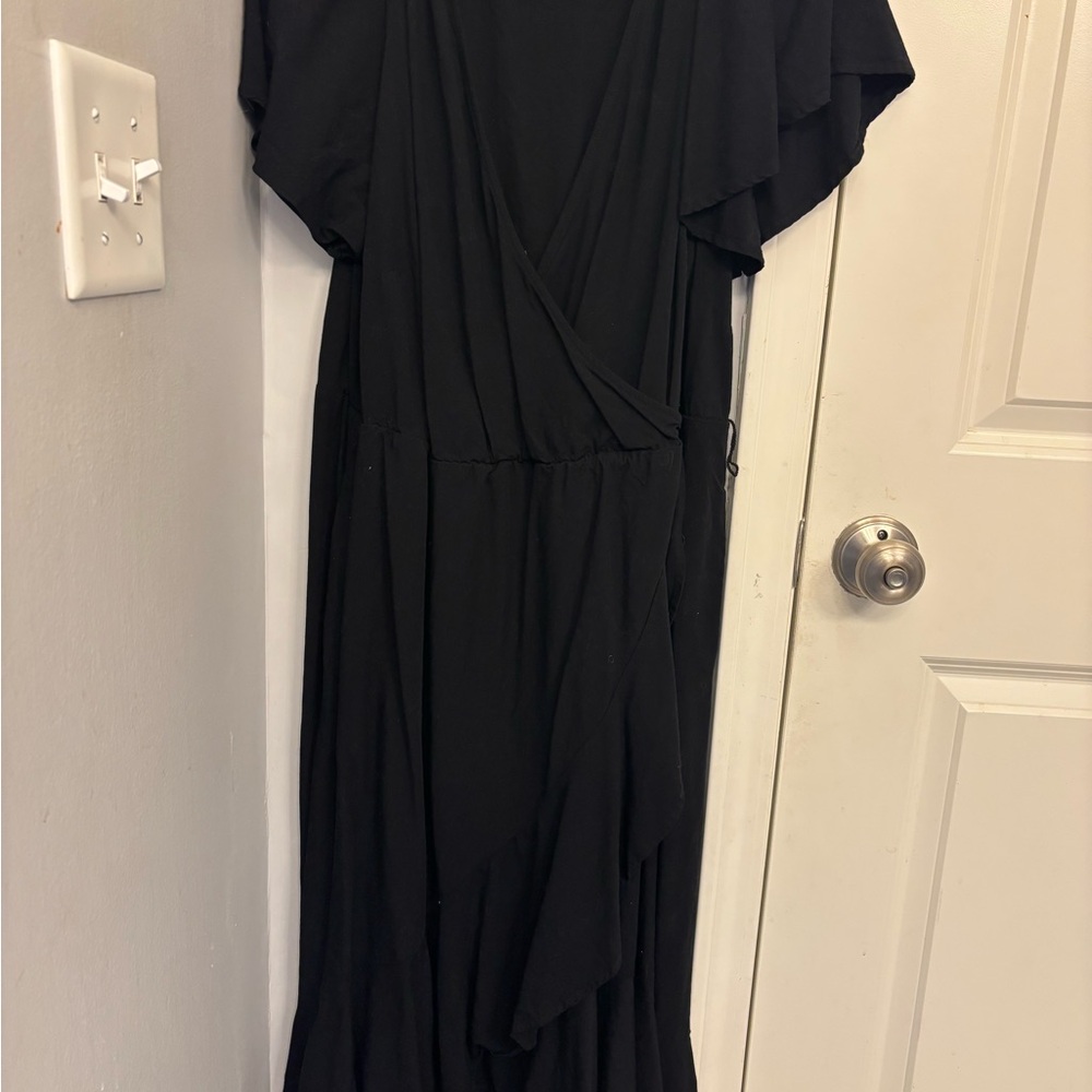 Elegant Black Wrap Dress